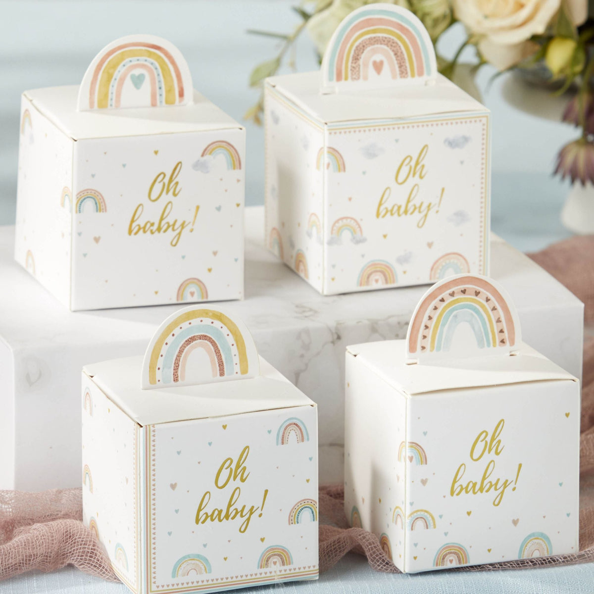 Boho Rainbow Baby Favor Box (Set of 24) | Kate Aspen