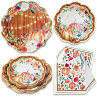 Thumbnail for 62 pcs Fall/Thanksgiving Tableware Set (16 Guests) | Kate Aspen | Main Image