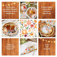 Thumbnail for 62 pcs Fall/Thanksgiving Tableware Set (16 Guests) | Kate Aspen | Alt Image 5