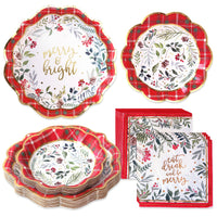 Thumbnail for Christmas Tableware Set - 7” Plate (set of 16), 9” Plate (set of 16), and Napkin (set of 30) | Kate Aspen | Main Image