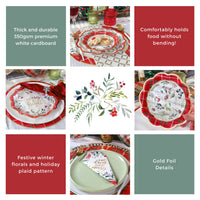 Thumbnail for Christmas Tableware Set - 7” Plate (set of 16), 9” Plate (set of 16), and Napkin (set of 30) | Kate Aspen | Alternate Image 5