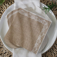 Thumbnail for Burlap and Lace 62 pcs Tableware Set - Alternate Image 4