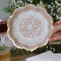 Thumbnail for Burlap and Lace 62 pcs Tableware Set - Alternate Image 7