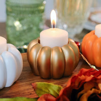 Thumbnail for 2-in-1 Pumpkin Tealight/Candlestick Holder (Set of 6) - Gold | Kate Aspen | Alt Image 8