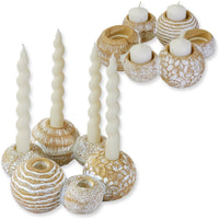 Thumbnail for Candle Holder Centerpiece (2-in-1) 6 Gold Ball Set - Main Image