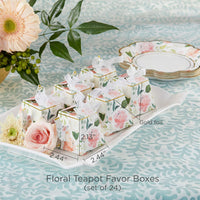 Thumbnail for Floral Teapot Favor Box (Set of 24)