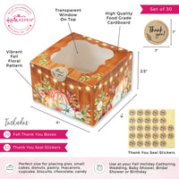 Thumbnail for Fall Cookie Boxes with Window + Seal Sticker (Set of 30) | Kate Aspen | Alt Image 5