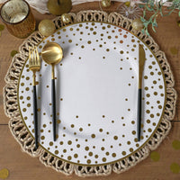 Thumbnail for 13” Classic Gold Foil Dot Placemat (set of 24) | Kate Aspen | Alternate Image 2