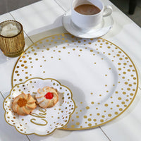 Thumbnail for 13” Classic Gold Foil Dot Placemat (set of 24) | Kate Aspen | Alternate Image 7