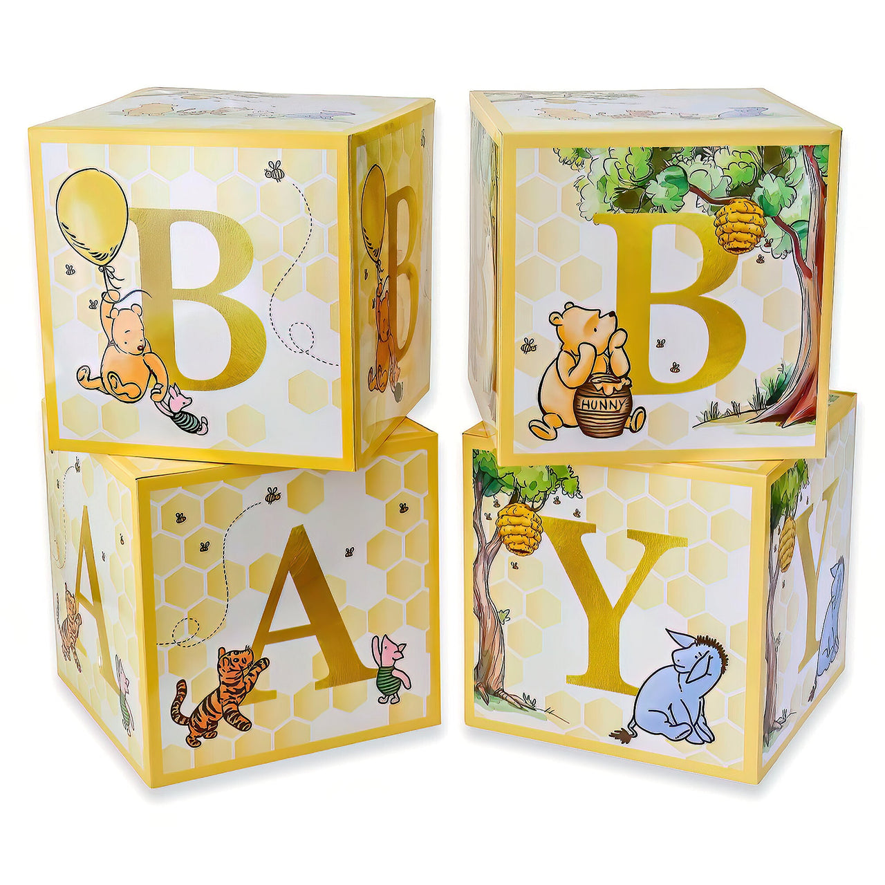 Honey Bear Baby Block Boxes - Main Image