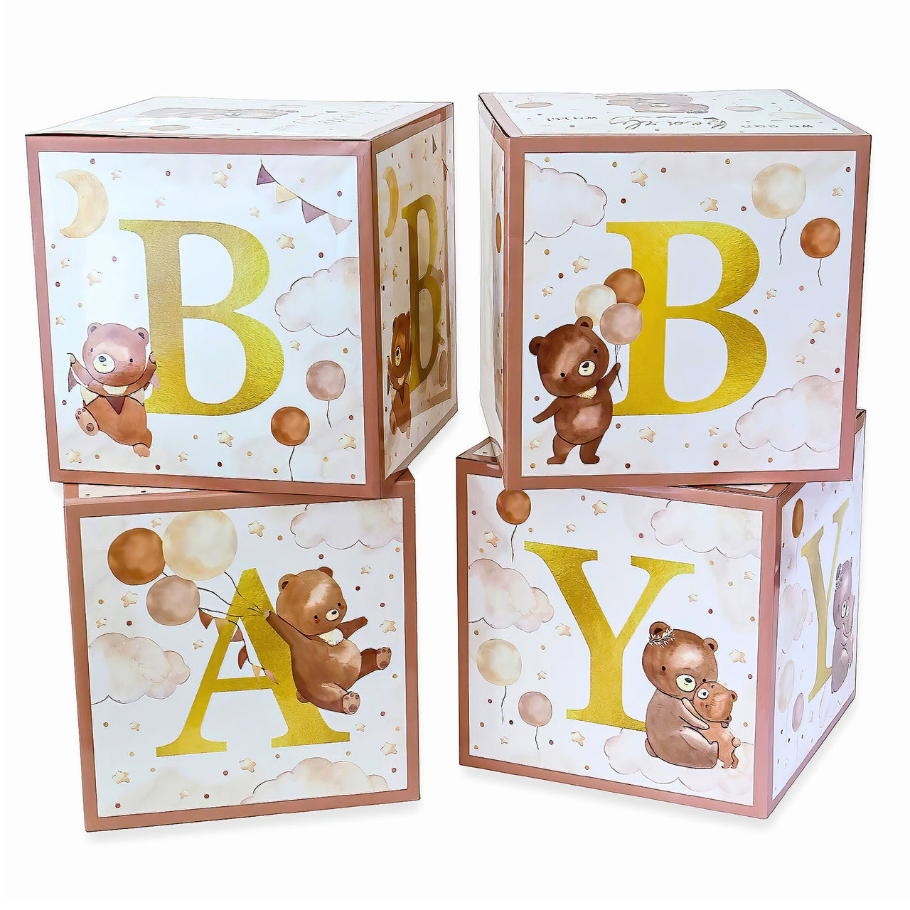 We Can Bearly Wait Baby Block Boxes - Main Image