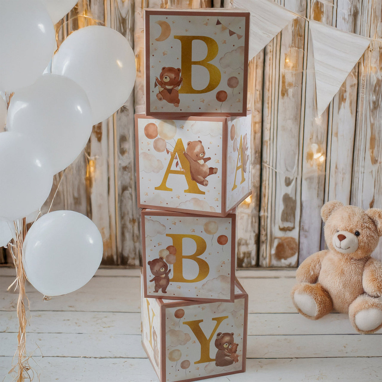 We Can Bearly Wait Baby Block Boxes - Alternate Image 2