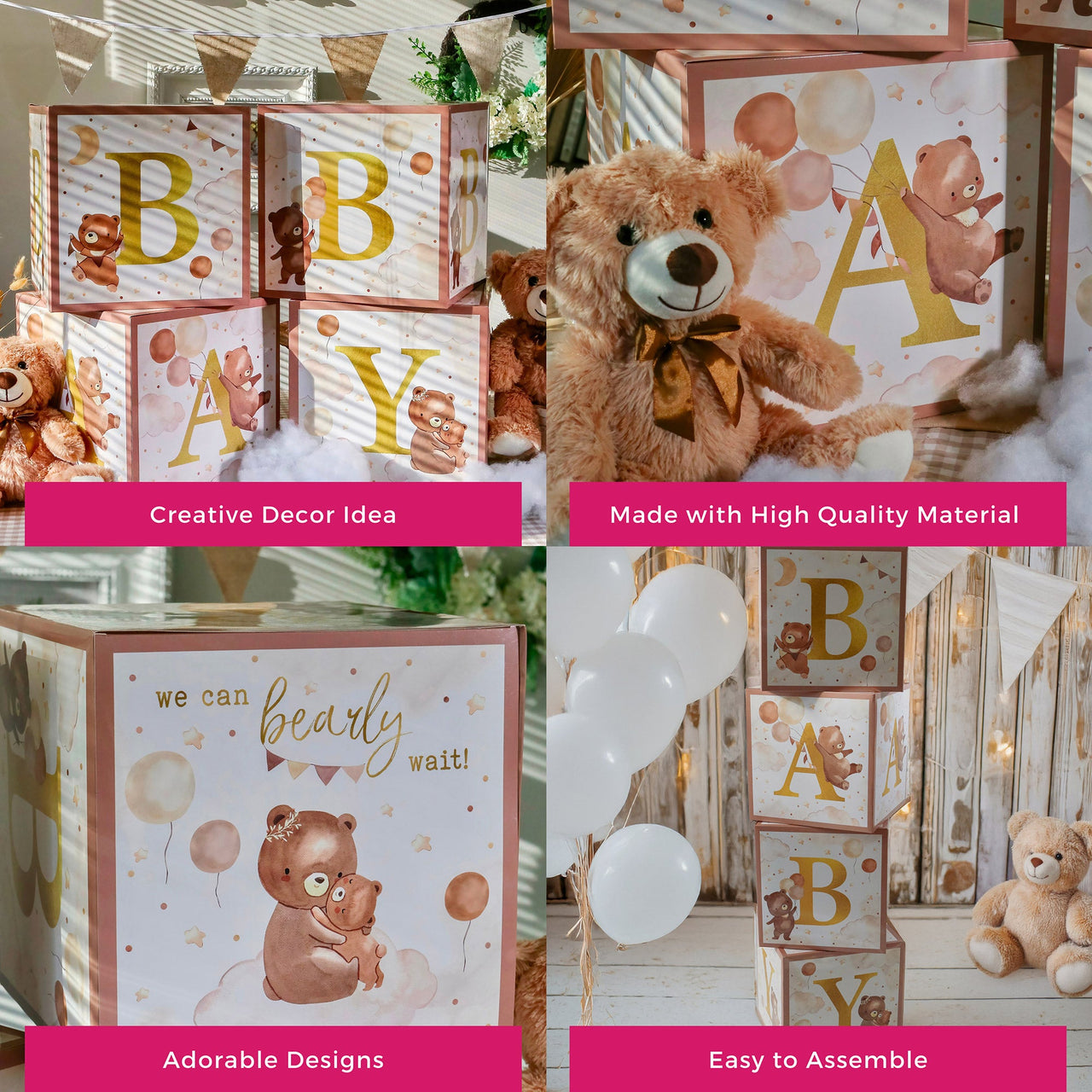 We Can Bearly Wait Baby Block Boxes - Alternate Image 5