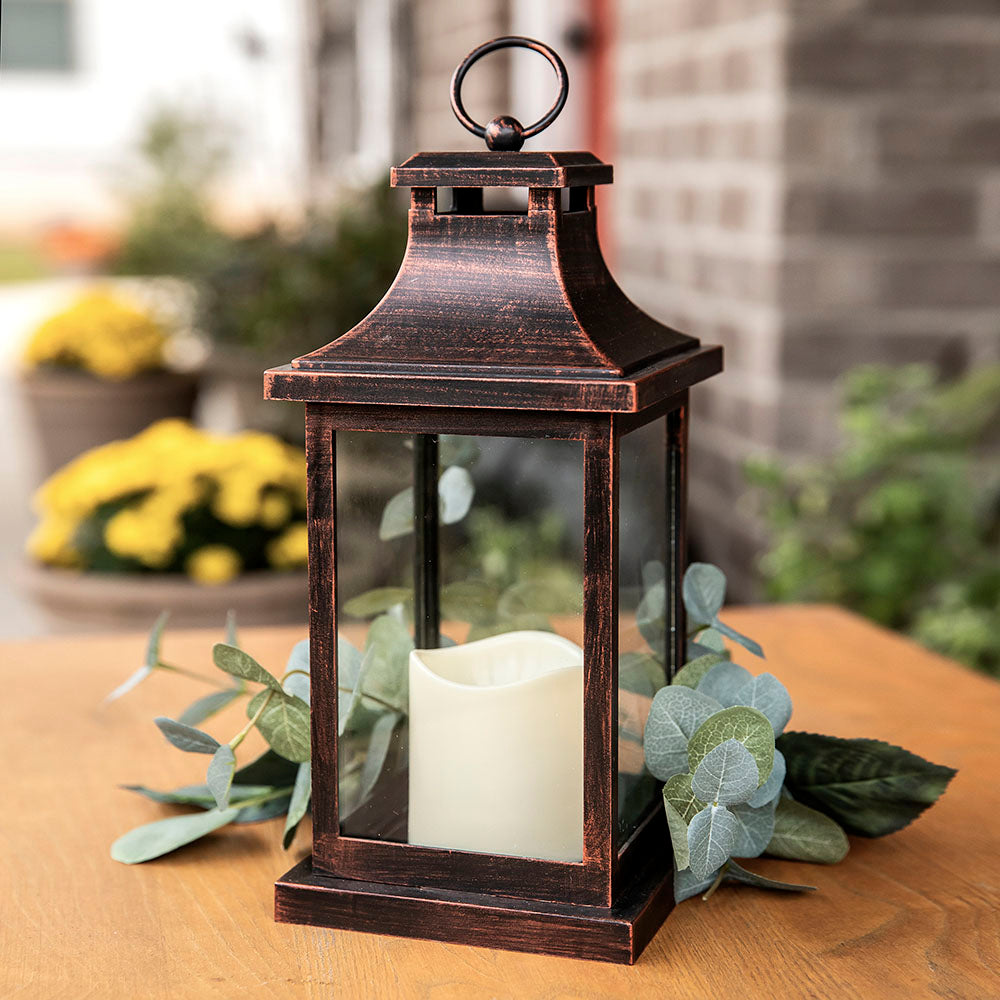 LED Vintage Decorative Copper Lantern - Hampton – Kate Aspen