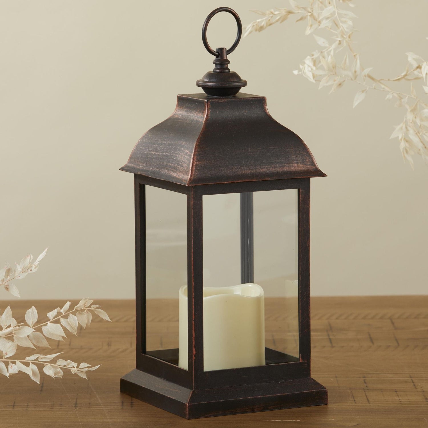 Kate Aspen LED Vintage Decorative Copper Lantern - Hampton | 18212CP