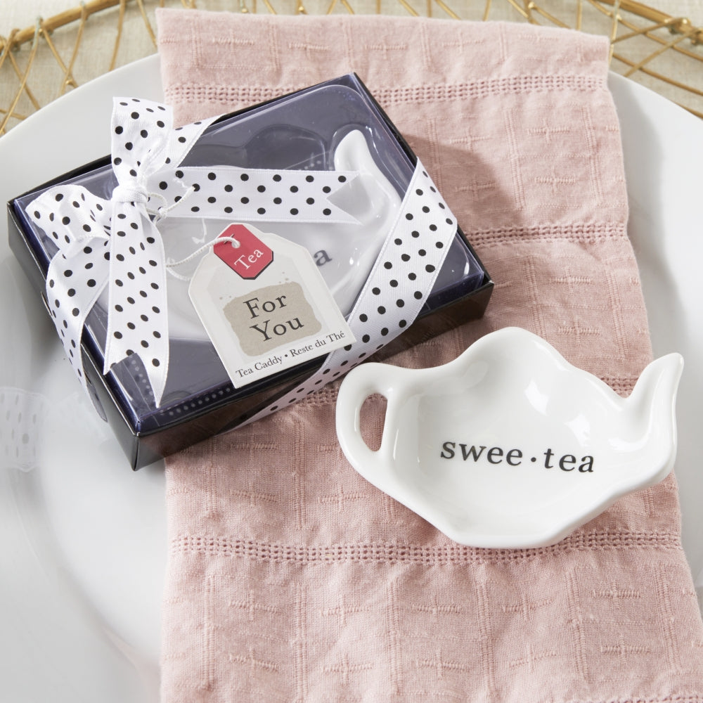 Tea-Bag Caddy - 4 Tea Bag Holders - Bridal Shower Favors by Kate Aspen