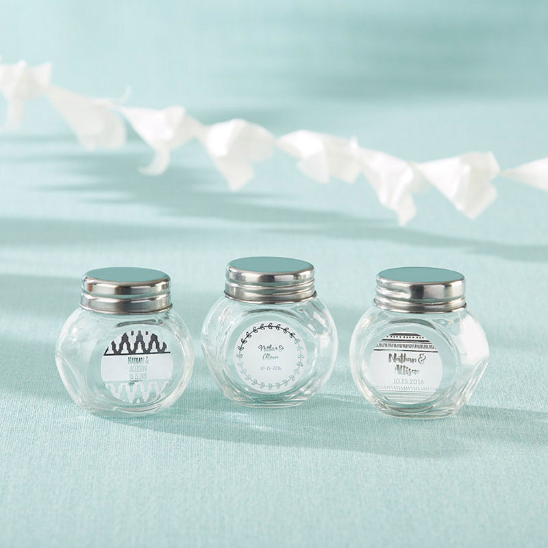 Personalized Mini Glass Mason Jar (Set of 12)