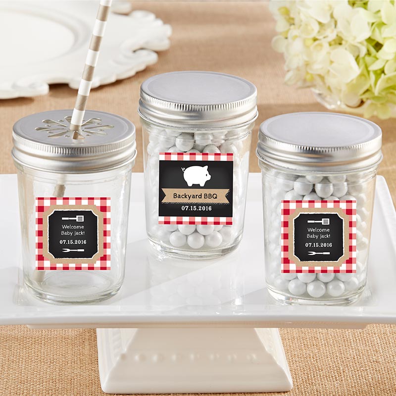 Personalized Printed 8 oz. Glass Mason Jar - Tutu Cute (Set of 12)