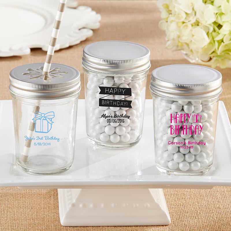 Personalized Printed 8 oz. Glass Mason Jar - Tutu Cute (Set of 12)