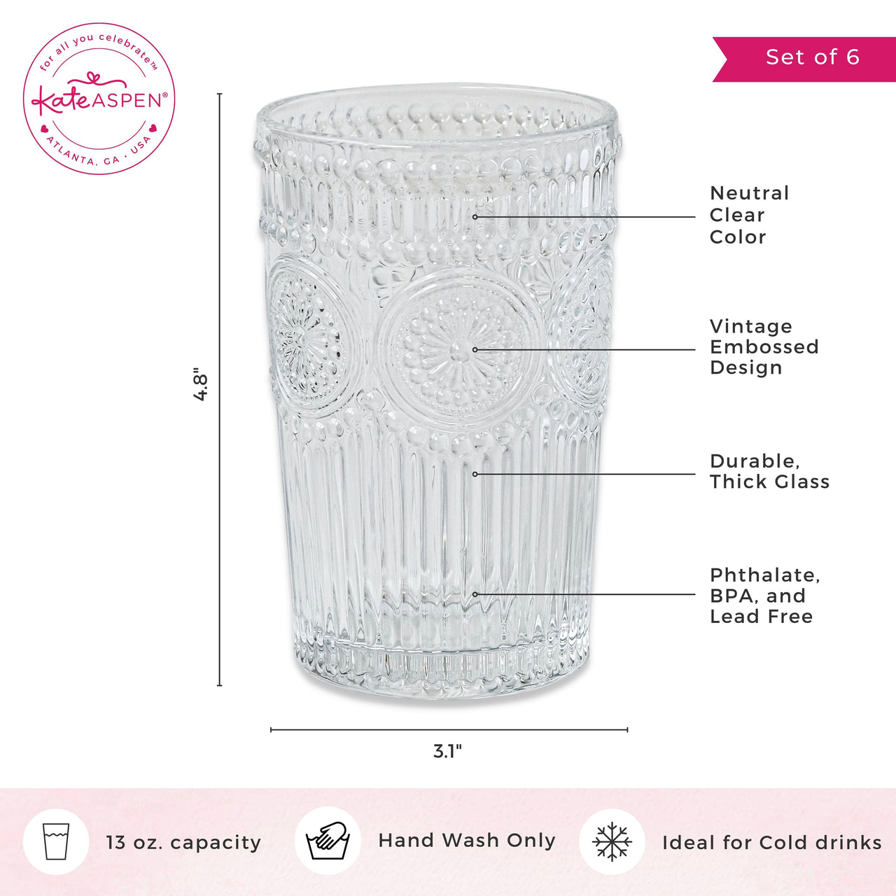 Classic Can-Shaped Glass in Clear – Get Velty