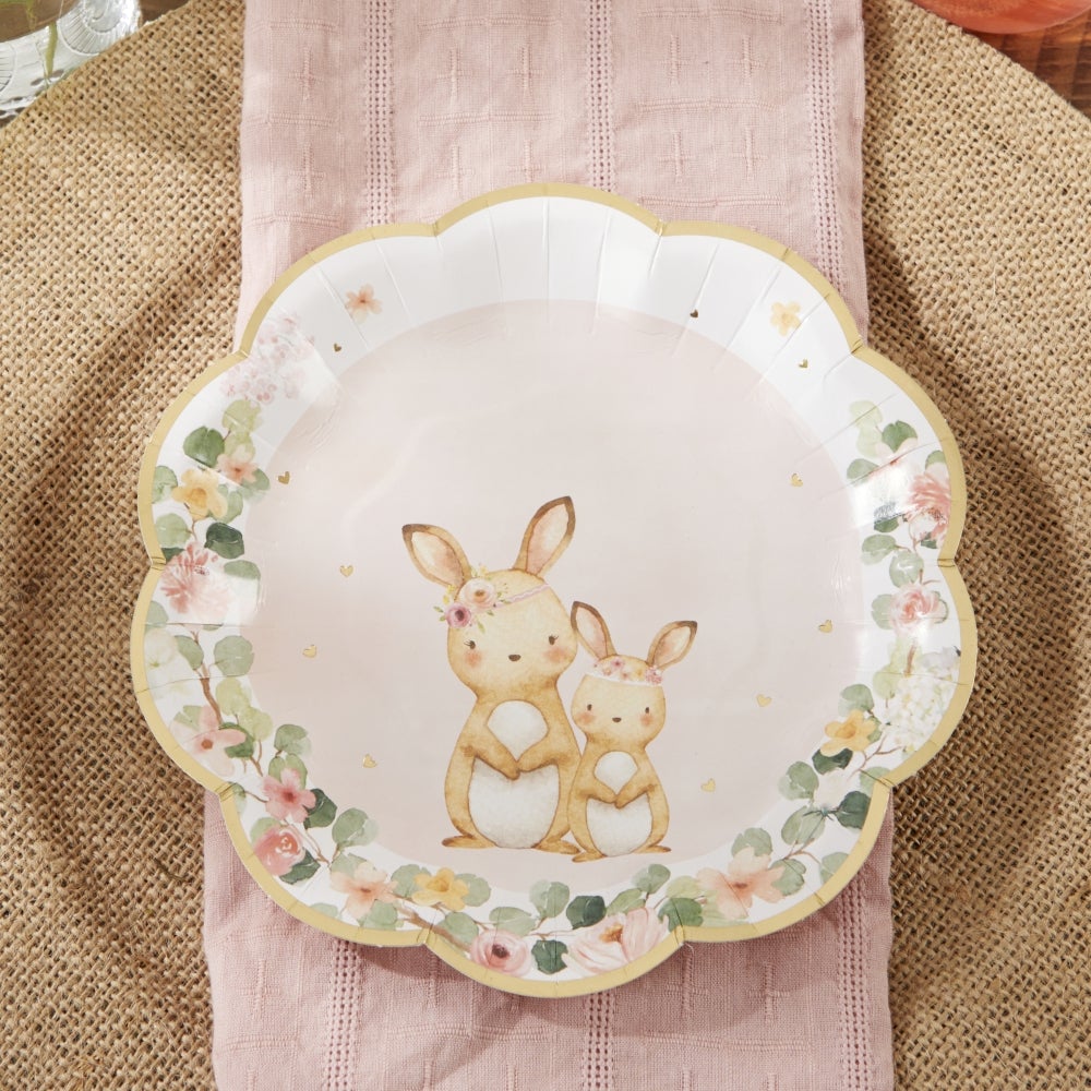Storybook Easter Bunny 9 Inch Paper Plates, 6 inch & Napkins