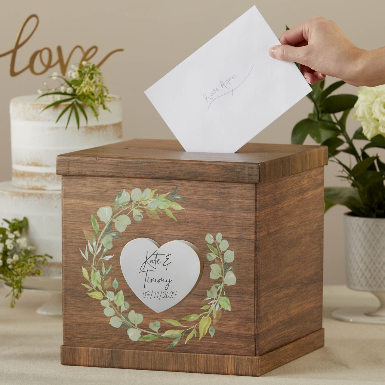 Card Box for Wedding Wood Wedding Card Box With Lock Gift for 