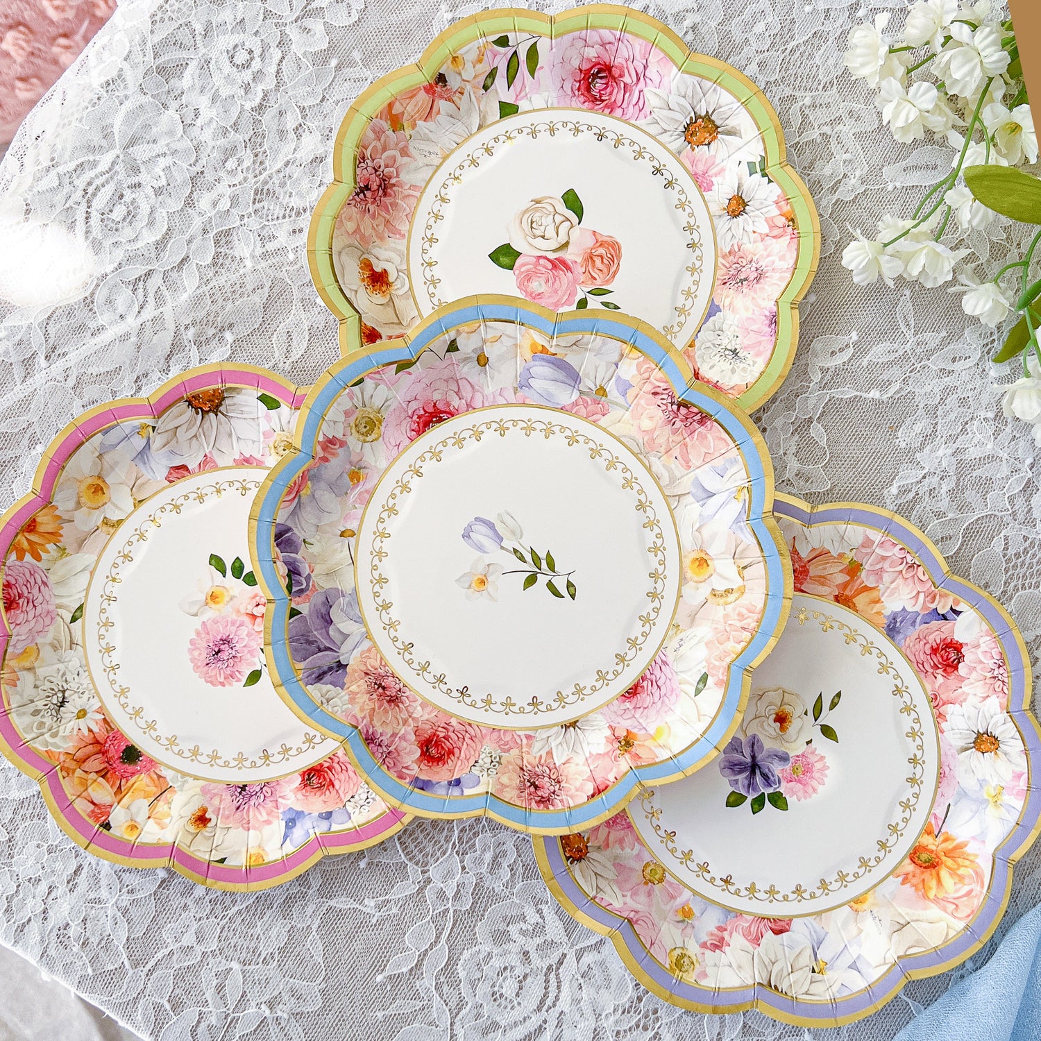 Floral Paper Plates 12 (4 Pack) – Deer Creek Mercantile