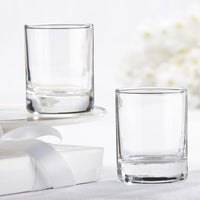 White 2 oz. Shot Glass/Votive Holder Gift Box with Ribbon (Set of 20) | Kate Aspen