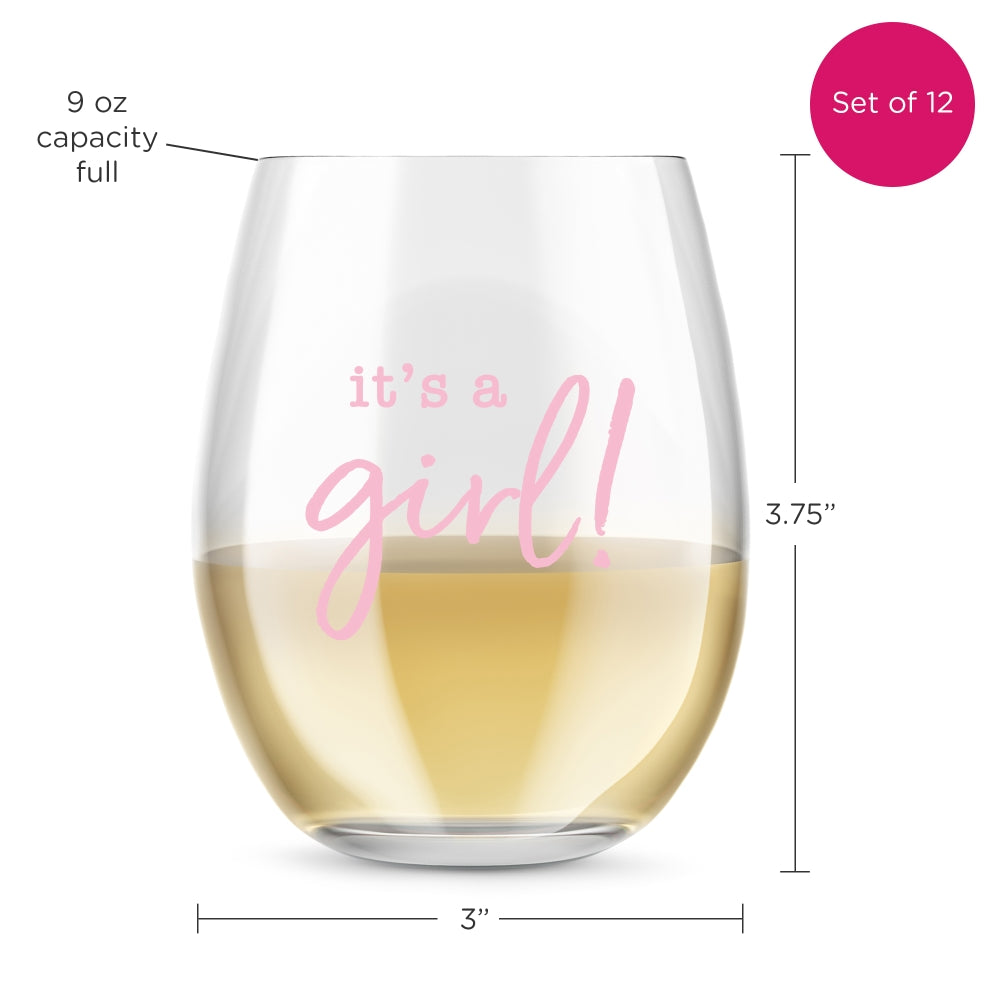 Kate Aspen 9 oz. Stemless Wine Glass (Set of 12)