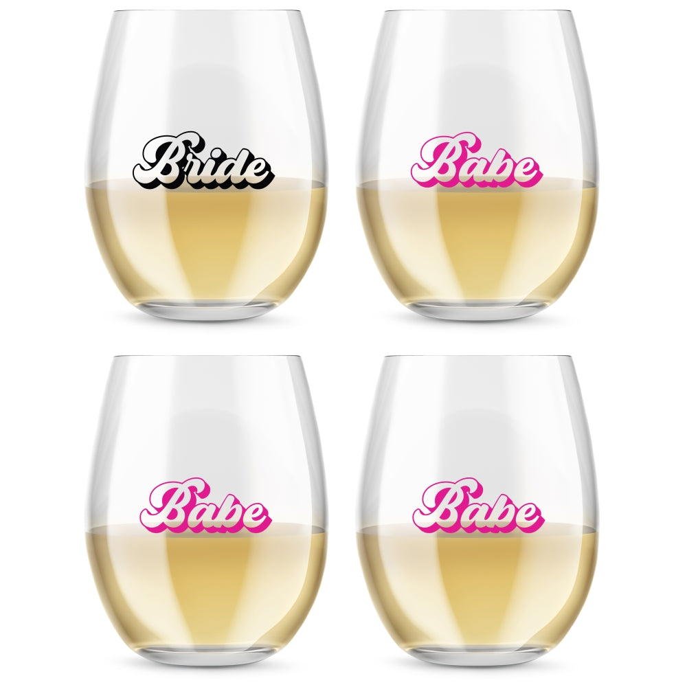 Kate Aspen 30023NA-WILA 15 oz Wine a Little Laugh & Lot Stemless Wine Glass  - Set of 4, 1 - Kroger