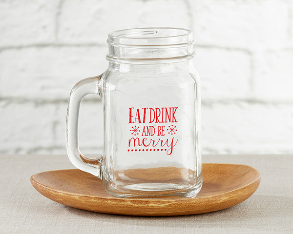 Personalized Old Fashion Mason Jar Drinking Glasses - Set of 4