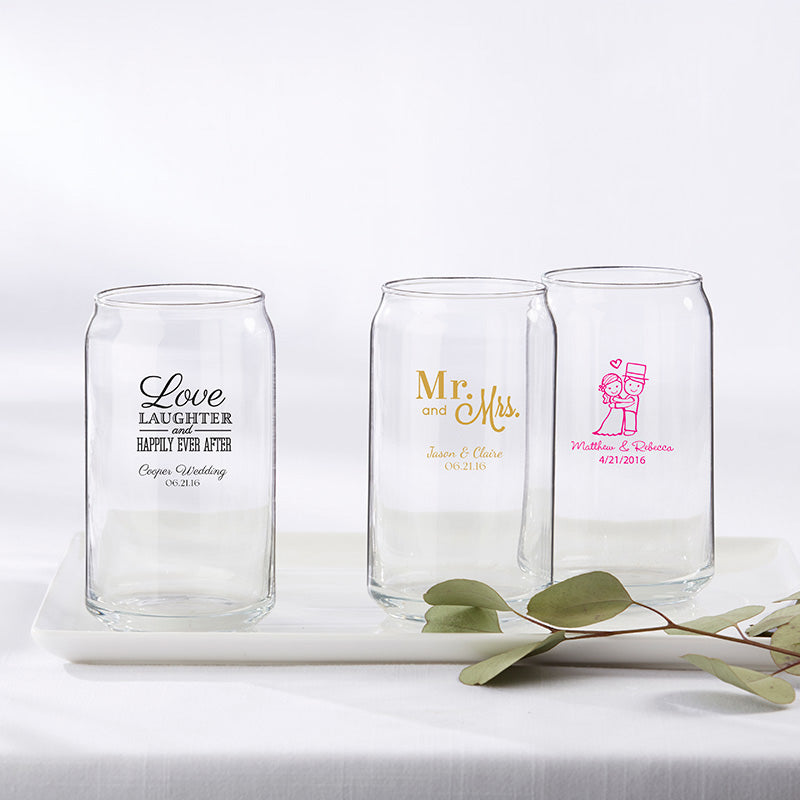 Personalized 16 oz Custom Can Shaped Glass - #engaged with Ring - Customized  Can Glasses - Promotional Products - Custom Gifts - Party Favors -  Corporate Gifts - Personalized Gifts