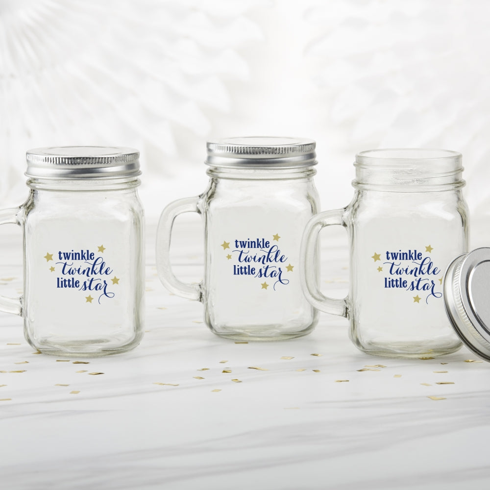 Glass Mason Jar Mugs with Handles 6 pack New out of package