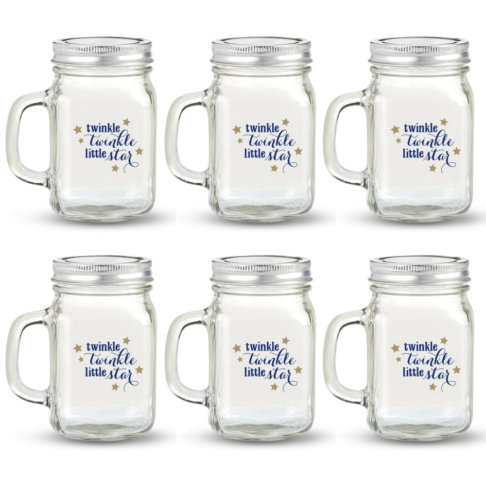  TANGLONG Mason Jar Cups, Mason Jars With Handle And Lids, Mason  Jar Drinking Glasses, Glass Mason Jar Mugs 16 oz –12 Pack: Home & Kitchen