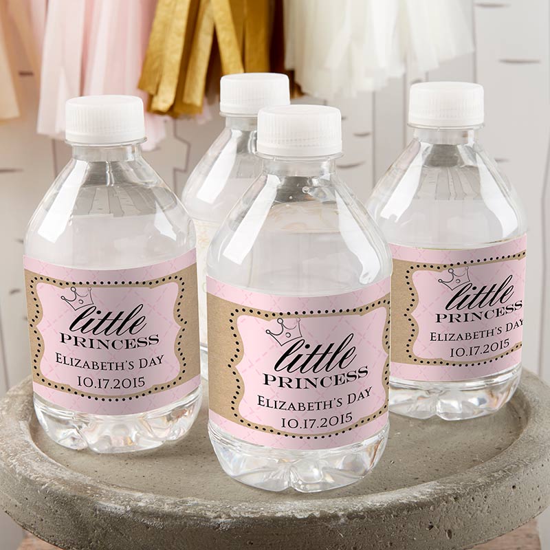 Princess water bottle labels - Baby shower - 1st birthday party - girls  party