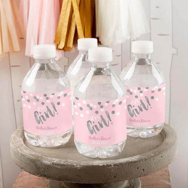 Personalized Water Bottle Labels - It's a Girl! | Kate Aspen