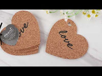 Kate Aspen® Heart Cork Coaster Set, 6 Sets